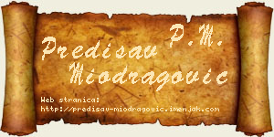 Predisav Miodragović vizit kartica